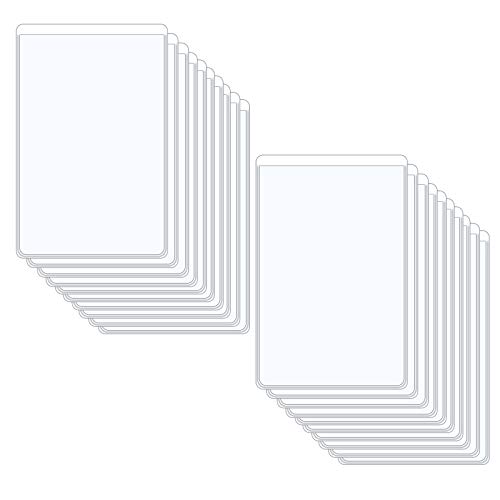 YunBey 20 Stück Kartenhalter Karten Schutzhülle Weich Kreditkartenhülle Durchsichtiges PVC-Etui für Versicherungskarte, Kreditkarte, Führerschein (Transparent) (9x6cm) von YunBey