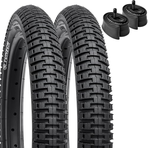 YunSCM 2PSC Faltbare 16 Zoll Reifen 16X2.125 Mantel 57-305 Plus 2PSC 16 Zoll Schlauch AV32mm Valve kompatibel Mountainbike Kinderfahrrad Citybikes 16X2.10 16X2.125 16X2.25 Fahrradreifen und schlauche von YunSCM