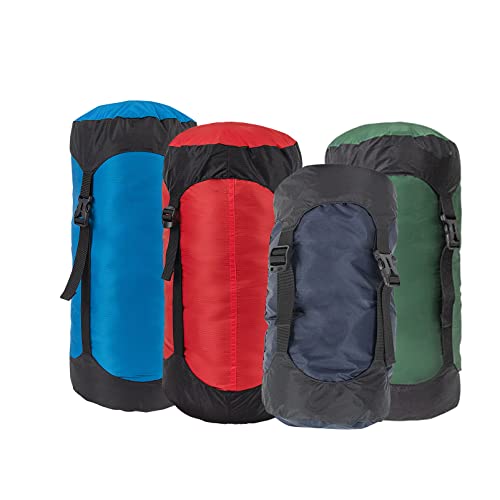 Kompressionssack, 5L/8L/18L/25L/35L Leichte Kompressionssäcke Taschen Schlafsack Sachen Aufbewahrungssäcke für Rucksacktouren Camping Wandern (Rot,25L) von Yundxi