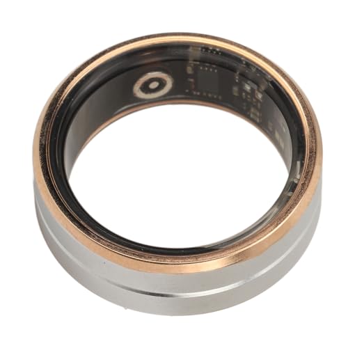 Smart Ring Fitness Tracker, Fernkamerasteuerung Smart Health Ring mit APP Zum Schrittzählen für Männer Silber Gold (Größe 8) von Yunseity
