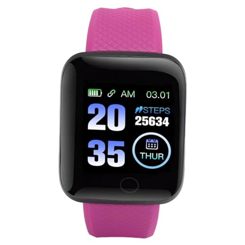 Yunseity 116 Plus Smartwatch, 1,3-Zoll-Smartwatch, LCD-Touchscreen, Informationen Zur Blutdrucküberwachung, Push für das Tägliche Leben (PURPLE) von Yunseity
