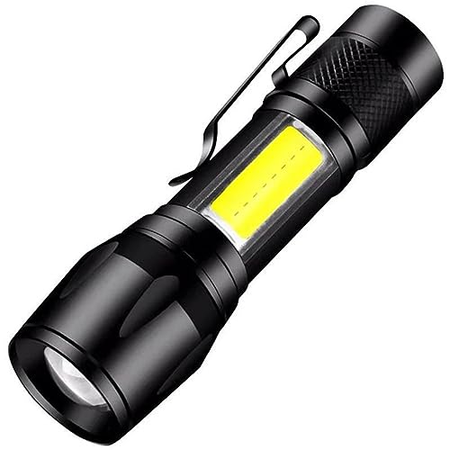 Taschenlampe Led Aufladbar, USB wiederaufladbare Taschenlampe mit starkem Licht und langem Schießen, Aluminiumlegierung, Beleuchtung, Teleskop-Zoom, Outdoor-Werkzeuge von Yunyahe