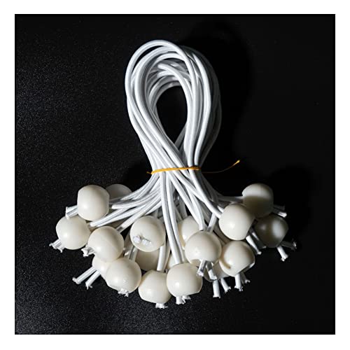Yurosiay 20 Stück 10cm Spanngummis Mit Kugel Planenspanner Set Langlebige Gummispanner Mit Kunststoff Kugel Tragbare Expanderschlingen Zeltgummis Gummischlaufen für Zelte Planen Weiße von Yurosiay