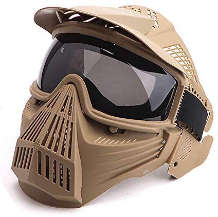 YuTing Taktische Airsoft-Maske, Vollmaske mit taktischer Schutzbrille, Halloween CS-Überlebensspiel, Schießen, Jagen, Rollenspielmaske von YuTing