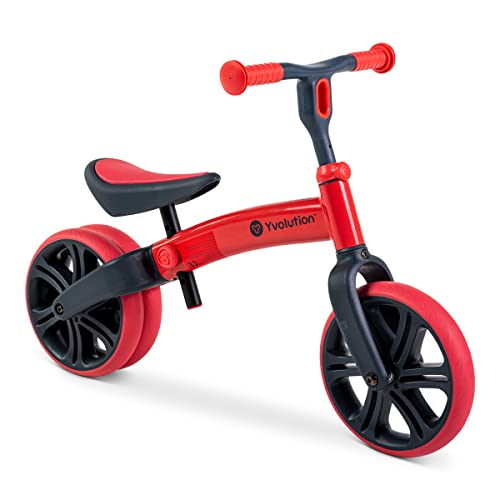 Yvolution Y Velo Junior-Laufrad für Kleinkinder, 22,9 cm (9 Zoll) Rad, kein Pedal, Trainingsrad für Kinder im Alter von 18 Monaten bis 4 Jahren, Rot von Yvolution