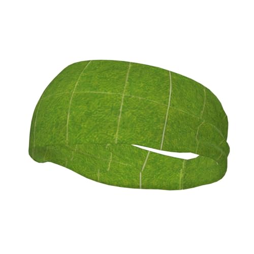 Green Grassland bedrucktes Sport-Stirnband für Damen und Herren, feuchtigkeitsableitendes Workout-Stirnband, Schweißband für Herren, für Yoga, Fitnessstudio, Tennis, Laufen, Basketball von YzgWjBhd