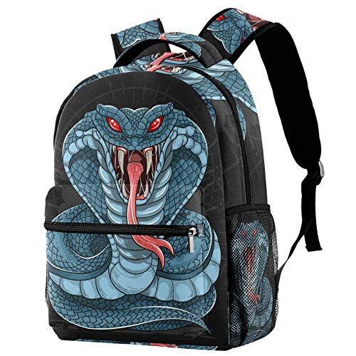 Rucksack Blue Cobra verschanzt Wasserdichter Schulrucksack Mädchen Jungen Teenager Jugendliche Daypack 29.4x20x40cm von Z&Q