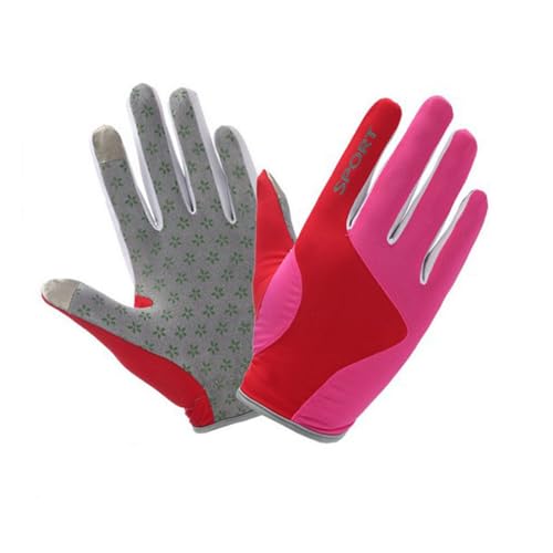 ZAJIWFG Angeln Handschuhe, Outdoor Radfahren Klettern Klettern Sonnenschutz Breathable Screen-Handschuhe, Fitness-Handschuhe (Blau),2#,L von ZAJIWFG