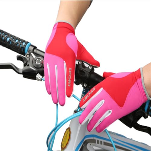 ZAJIWFG Outdoor-Sport-Handschuhe, Außenreit Climbing Klettern Angeln Sonnenschutz Screen-Handschuhe, Fitness-Handschuhe (Blau),1#,XL von ZAJIWFG