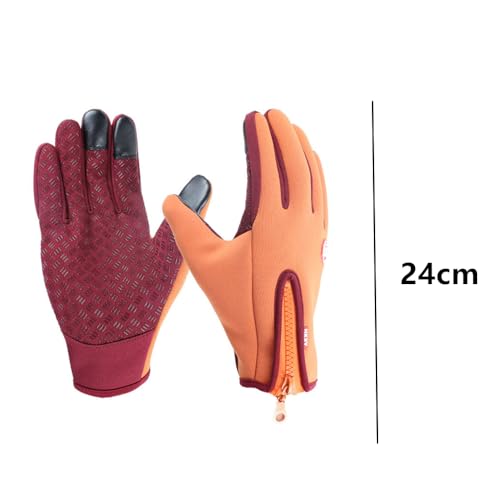 ZAJIWFG Outdoor-Sport-Handschuhe, wasserdichte Männer Und Frauen Motorrad-Handschuhe Im Winter, Touchscreen Ski Angeln Handschuhe (Blau),1# von ZAJIWFG