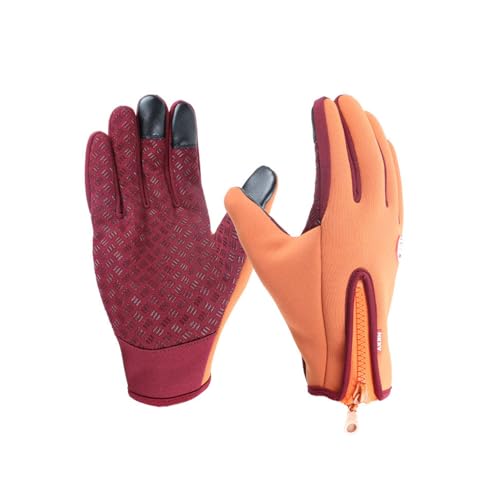 ZAJIWFG Outdoor-Sport-Handschuhe, wasserdichte Männer Und Frauen Motorrad-Handschuhe Im Winter, Touchscreen Ski Angeln Handschuhe (Blau),2# von ZAJIWFG