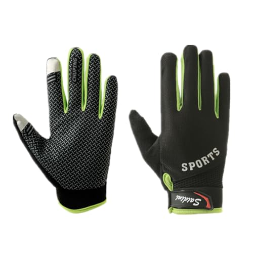 ZAJIWFG Sporthandschuhe, Outdoor-Klettern Ski REIT Touch Screen Handschuhe, Fitness-Reisen Griffige Handschuhe (Grün),1# von ZAJIWFG