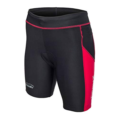 ZAOSU Damen Trishort Z-Revolution | Triathlon Hose Zweiteiler, Farbe:schwarz/rot, Größe:M von ZAOSU