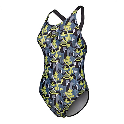 ZAOSU Damen und Mädchen Schwimmanzug Z-Camo | Sport Badeanzug für das Schwimm Training, Größe:164 von ZAOSU