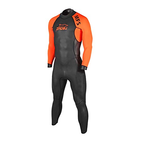 ZAOSU Herren MFS Neoprenanzug Triathlon | Wetsuit Freiwasserschwimmen, Farbe:orange, Größe:L von ZAOSU
