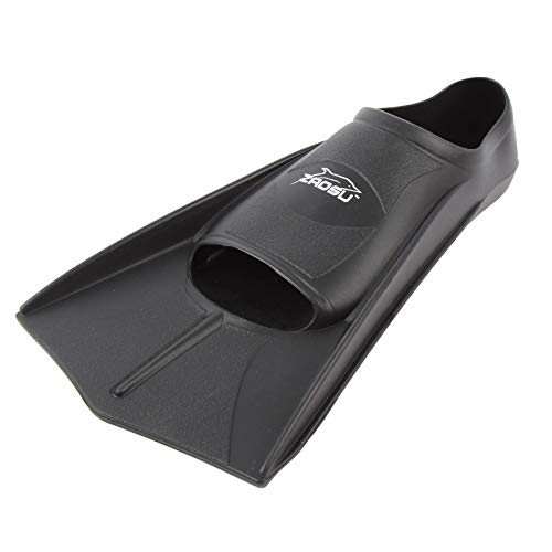 ZAOSU Unisex Training Fins | Kurzflossen für Erwachsene und Kinder fürs Training im Schwimmen, Größe:37/38, Farbe:schwarz von ZAOSU