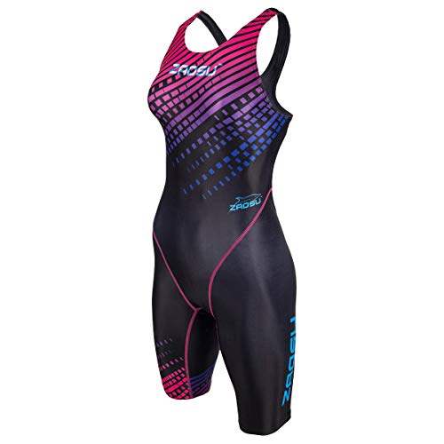 ZAOSU Wettkampf Schwimmanzug Z-Purple Rain | Langer Badeanzug für Damen und Mädchen mit Fina-Zulassung, Größe:140 von ZAOSU