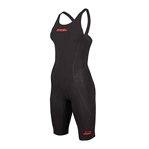 ZAOSU Wettkampf-Schwimmanzug Z-Speed 2.0 für Damen & Mädchen | Premium Schwimmanzug mit hoher Kompression für schnelle Schwimmzeiten, Farbe:schwarz, Größe:140 von ZAOSU