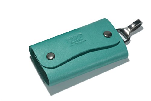 ZAPP - Schlüsseletui aus echtem Leder(Farbe: Türkis); 7 Shlüssel Haken, Davon 1 Keyring für Auto/Haus Schlüssel und Separates von ZAPP Filles & Fils Paris