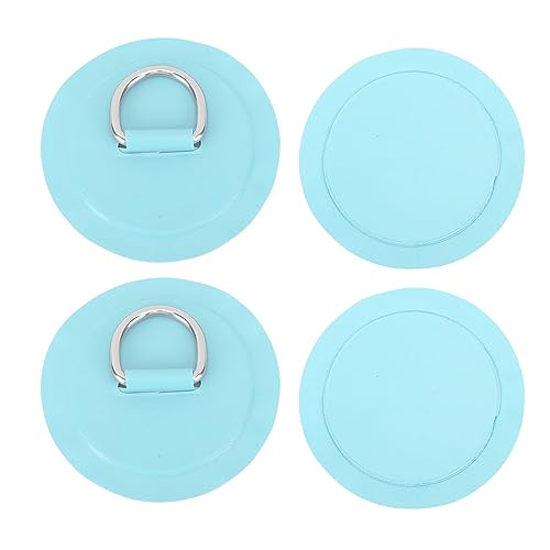 ZAWELIYO 4 Stück D-Ring-Patch, Aufblasbares Gummiboot-D-Ring-Pad, Kajak-D-Ring, Kleines Rundes Pad, Zubehör für Wasserfahrzeugteile (Minzgrün) von ZAWELIYO
