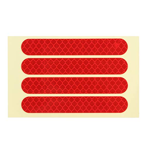 ZAWELIYO 4-teiliges Reflektierendes Aufkleber-Set für Vorder- und Hinterrad, Geeignet für G30, Verbessert die Sicherheit Beim Fahren bei Nacht (Rot) von ZAWELIYO
