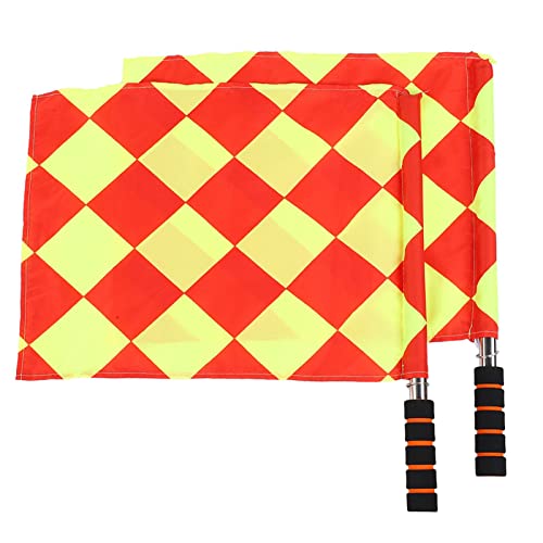 ZAWELIYO Fußball-Fußball-Schiedsrichter-Flagge, Zubehör mit Aufbewahrungstasche, Wasserdicht, Glatter Metallstab von ZAWELIYO