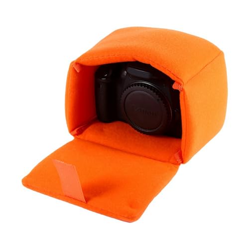 ZAWELIYO Stoßfestes DSLR-Kamerataschen-Einsatzpolster Zum Fotografieren mit Samtmaterial, Trennpolster Im Lieferumfang Enthalten, Mehrfach Verwendbar, Einfache Installation und (Orange) von ZAWELIYO