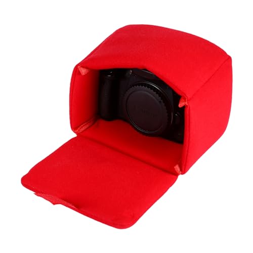 ZAWELIYO Stoßfestes DSLR-Kamerataschen-Einsatzpolster Zum Fotografieren mit Samtmaterial, Trennpolster Im Lieferumfang Enthalten, Mehrfach Verwendbar, Einfache Installation und (Rot) von ZAWELIYO