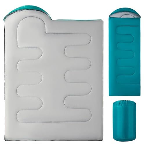 Tragbarer Umschlagschlafsack, wasserdichter Outdoor-Wanderschlafsack für Reisende Erwachsene und Kinder mit Kompressionssack von ZBYXPP
