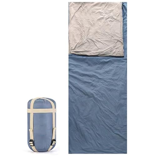 Ultraleichter Schlafsack, Umschlag, leicht, tragbar, Komfort mit Kompressionssack, Lange Campingdecke mit durchgehendem Reißverschluss(Blue,190cm) von ZBYXPP