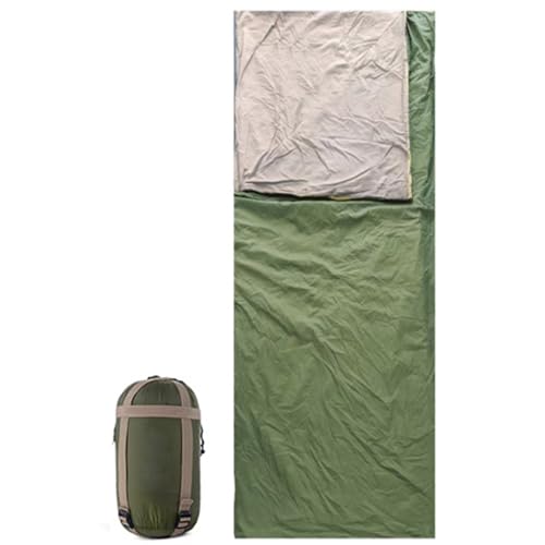 Ultraleichter Schlafsack, Umschlag, leicht, tragbar, Komfort mit Kompressionssack, Lange Campingdecke mit durchgehendem Reißverschluss(Green,205cm) von ZBYXPP