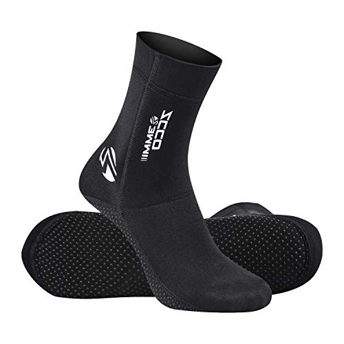 ZCCO Premium Neopren-Socken, 3 mm Wassersocken für Tauchen, Schnorcheln, Strand, Surfen, Schwimmen, Segeln (schwarz, 2XS) von ZCCO