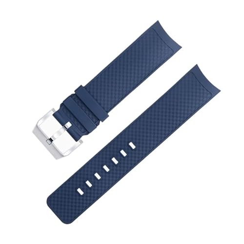 ZCCZJS 22mm gebogenes Ende Schnellveröffentlichungsband für IWC -Gurt Aquatimer Family Fluoro Gummi -Uhrband -Armband von ZCCZJS