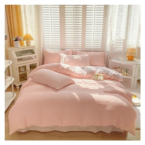 ZCCZJS Bett, Reversible Bettwäsche -Set Soft Double Bobet -Abdeckung mit Blättern bequemes atmungsaktives Bettwäsche -Set von ZCCZJS