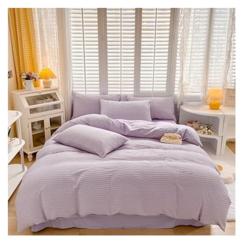 ZCCZJS Bett, Reversible Bettwäsche -Set Soft Double Bobet -Abdeckung mit Blättern bequemes atmungsaktives Bettwäsche -Set von ZCCZJS