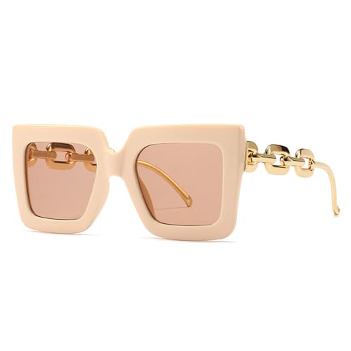 ZCCZJS Frauen Sonnenbrille für Damen Sonnenbrillen Vintage Metallketten Brillentöne von ZCCZJS