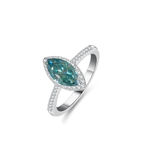 ZCCZJS Mädchenprodukte schillern 1 Moissanit Ringe für Frauen Marquise Cut D Farbe S925 Sterling Silber Lab von ZCCZJS