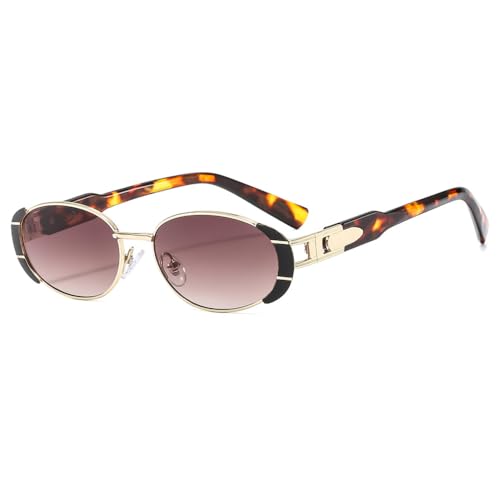 ZCCZJS Punk Sonnenbrille dekorative Sonnenbrille Retro Oval Frame Gläsern Straßenschatten UV400 ZCCZJS Punk Sonnenbrille dekorative Sonnenbrille Retro Oval Frame Gläsern Straßenschatten UV400 von ZCCZJS