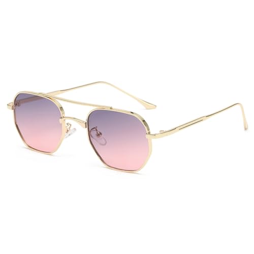 ZCCZJS Retro Doppelbrücken Sonnenbrillen Frauen Männer Metall Rahmen Sonnenbrillen ZCCZJS Retro Doppelbrücken Sonnenbrillen Frauen Männer Metall Rahmen Sonnenbrillen von ZCCZJS