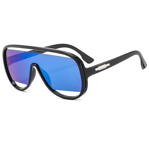 ZCCZJS Retro One -Stück Sonnenbrille für Frauen Männer übergroße Sonnenbrillen Gradientenfarben UV400 ZCCZJS Retro One -Stück Sonnenbrille für Frauen Männer übergroße Sonnenbrillen Gradientenfarben UV400 von ZCCZJS