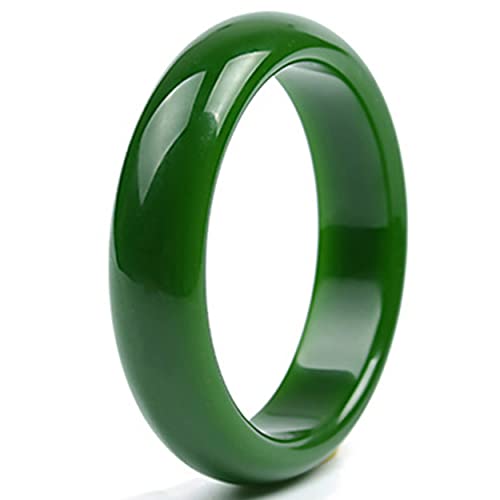 ZCCZJS Retro chinesischer Stil Natural Green Jade Bangle Jade Armreif Armband für Frauen Exquisite Geburtstagsgeschenke Box, 58 mm von ZCCZJS