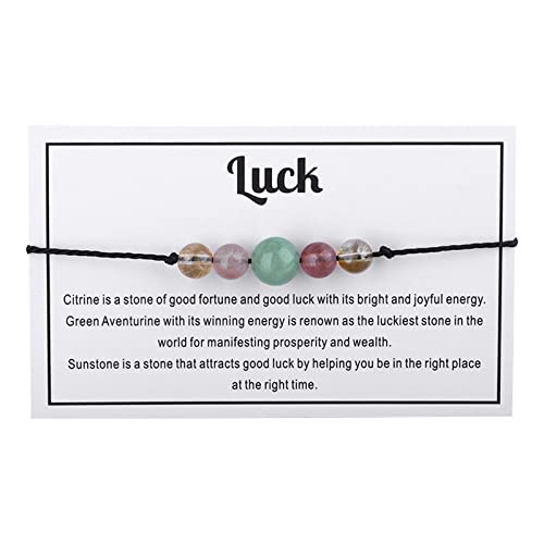 ZCCZJS Steinperlen Wachsfadenarmband Angst Amethysten Flash Stone Kombination kreatives Kristallinnen weibliches Armband von ZCCZJS