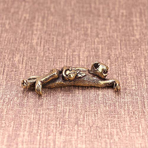 ZCCZJS Vintage Pure Copper Monkey Feng Shui Dekoration Desktop Orament Crafts Holding Holding Peach Zodiac Monkeys Figuren Luck von ZCCZJS