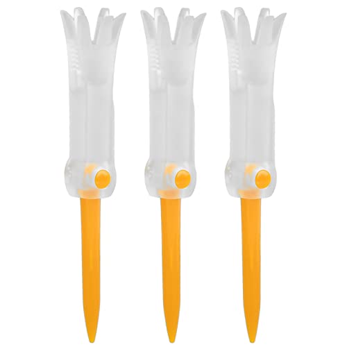 ZCZDHNA Foldable Sports Tee | Flight - Prevention Rotatable Practice Accessory with 6 - Claw Design | Training Ball Tee for Driving Range/Backyard/Indoor Use | Enduring PP Soft Rubber (Orange) von ZCZDHNA