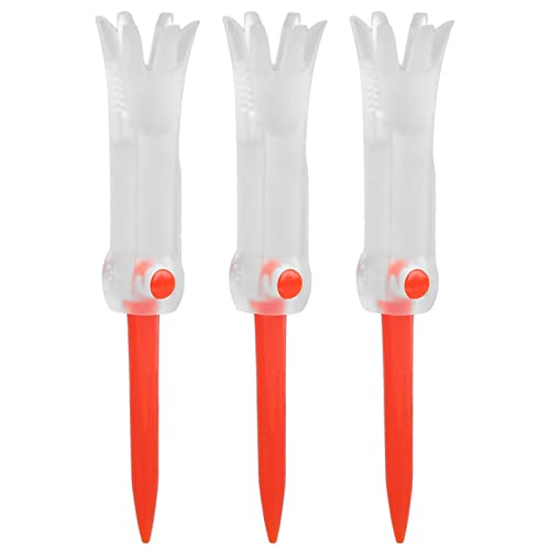 ZCZDHNA Foldable Sports Tee | Flight - Prevention Rotatable Practice Accessory with 6 - Claw Design | Training Ball Tee for Driving Range/Backyard/Indoor Use | Enduring PP Soft Rubber (Red) von ZCZDHNA
