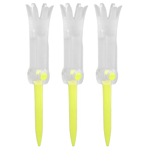 ZCZDHNA Foldable Sports Tee | Flight - Prevention Rotatable Practice Accessory with 6 - Claw Design | Training Ball Tee for Driving Range/Backyard/Indoor Use | Enduring PP Soft Rubber (Yellow) von ZCZDHNA