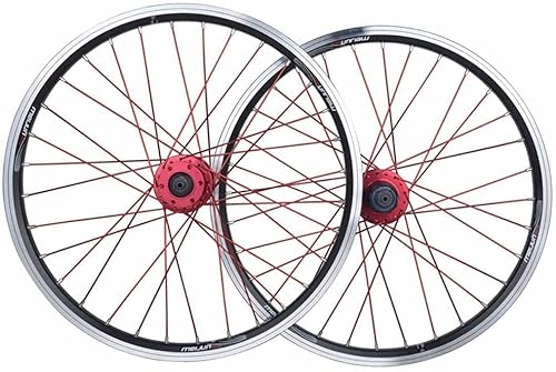 ZECHAO 20In Foldable Bike Wheelset,406 BMX. Rand LEBENSLAUF Brake Disc Brake Quick Release 32H Hub for 7/8/9/10 Speed Cassette Flywheel 1730g (Color : Black, Size : 406) von ZECHAO