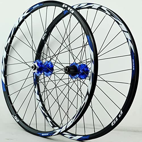 ZECHAO 26/27,5/29 "Mountainbike-Radsatz, Mountain Rim 32 Löcher Schnellspanner Vorder- und Hinterradscheiben-Bremsnabe for 07.07.9.10.11/12 Geschwindigkeit (Color : Blue, Size : 26inch) von ZECHAO