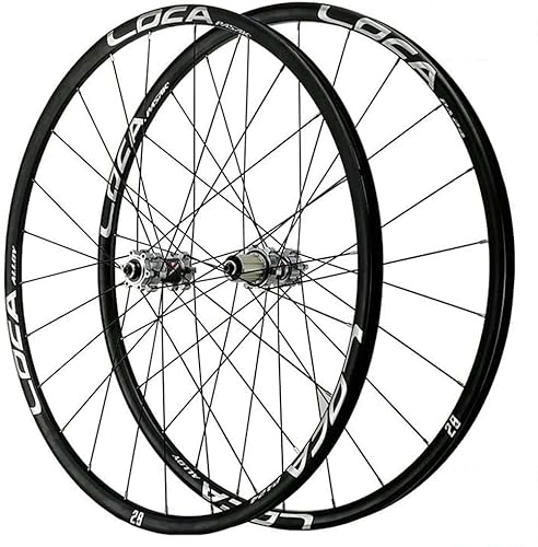 ZECHAO Mountain Bike-Räder 26/27,5 / 29in, Aluminiumlegierung Rim 24h Naben-Scheiben-Bremsradsatz Schnellspanner Fahrradräder Fit 7-12 Geschwindigkeitskassette (Color : Silver, Size : 26 inch) von ZECHAO
