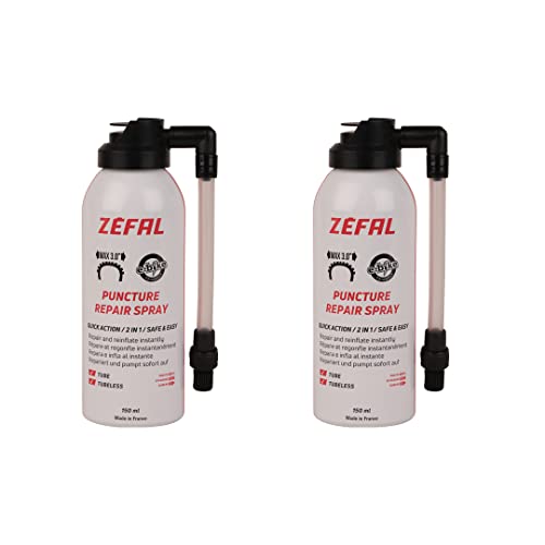 ZEFAL Repair Spray – Pannenspray Fahrrad - Reifendichtmittel - Spray gegen Durchbrüche Repair - Pack an 2 x Flaschen à 150 ml von ZEFAL